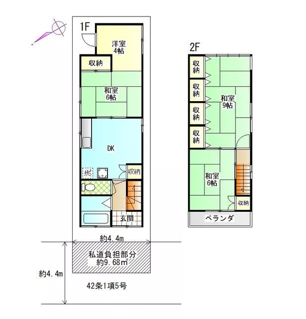 Kashiwara City, Taiheiji 2-chome (Ando Station), 2-story, 4DK