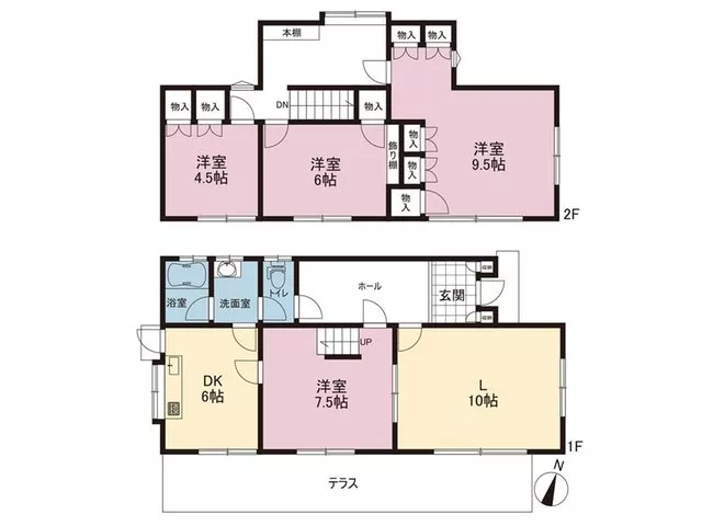 More than 2 train lines available, land over 50 tsubo, south-facing, good sunlight, quiet residential area, 2-story