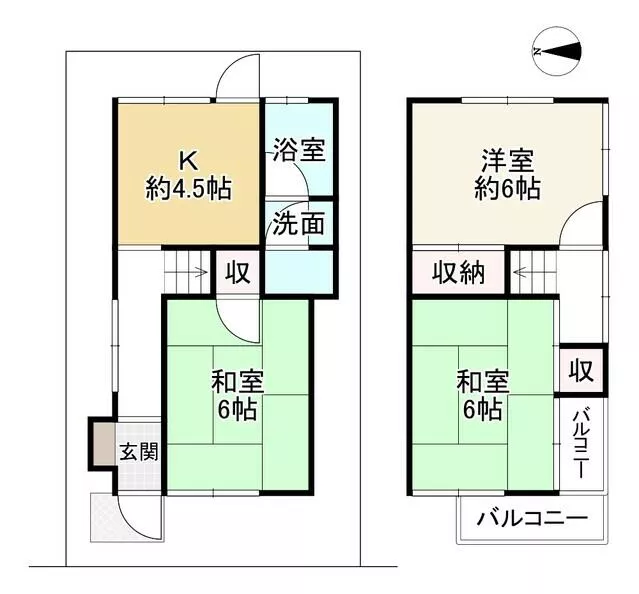 Komatsu, Yawata City (Iwashimizu Hachimangu Station) 2-story building 3DK