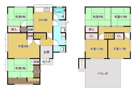 Ikoma County, Ikaruga Town, Tatsuta Kita 1-chome (Oji Station) 2-story building 7DK