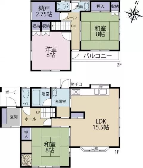 Choshi City, Atago Town (Honcho Station), 2-story, 3SLDK