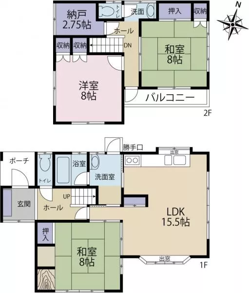 Choshi City, Atago Town (Honcho Station), 2-story, 3SLDK
