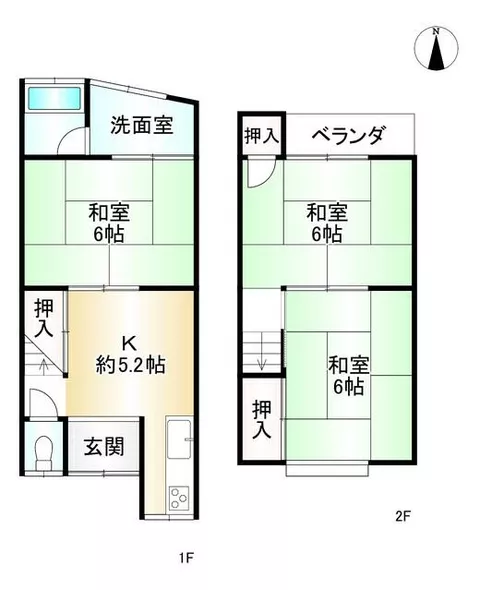 Fushimi Ward, Kyoto City, Ishida Uchizato Town (Ishida Station), 2-story, 3K
