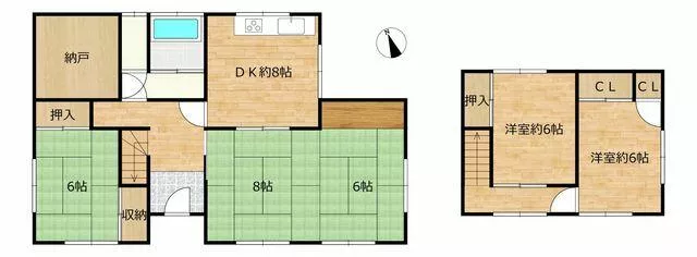 Munakata City Ryogenji 2-chome (Kyoiku Daimae Station) 2-story 5DK
