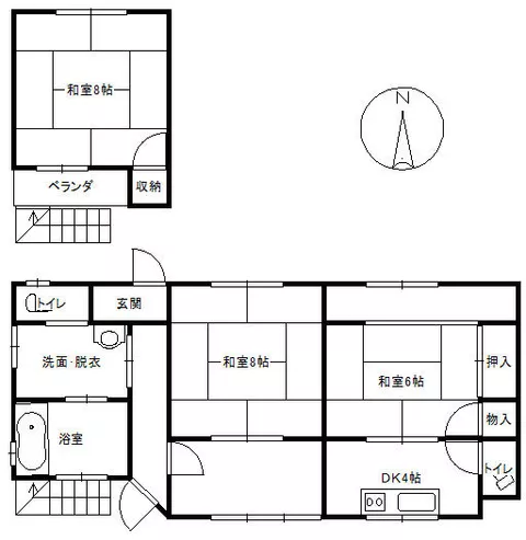 Gose City, Oaza Chihara (Tamate Station), 2-story, 3K - Image 2
