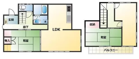 Arao City, Ichibu (Minami Arao Station), 2-story building, 3LDK