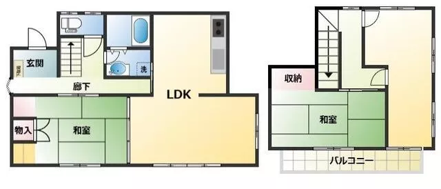 Arao City, Ichibu (Minami Arao Station), 2-story building, 3LDK