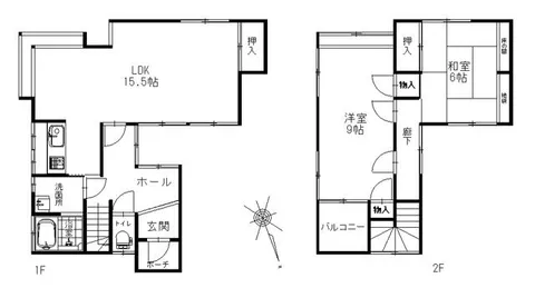 Kahoku District, Nanao Town, Tsurugaoka 5-chome, 2-story, 2LDK