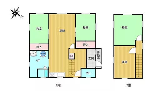 Muroran City, Shiratori-dai 5-chome (Sakimori Station), 2-story, 4LDK - Image 2