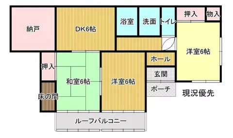 Midori City, Kasakake Town, Deer (Iwayado Station), single-story building, 3DK