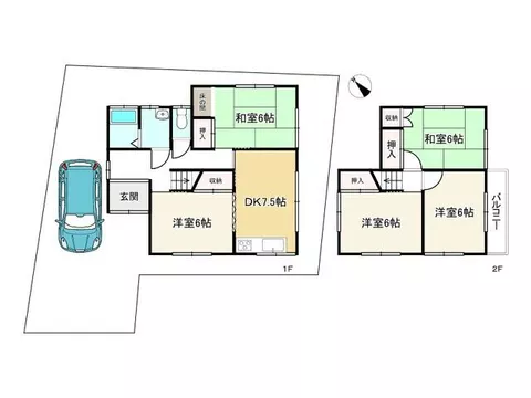 Takasago City, Amida Town, Uobashi (Hoden Station) 2-story 5DK