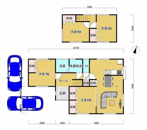 Tagawa District, Itoda Town, Kifune (Itoda Station), two-story building, 4LDK