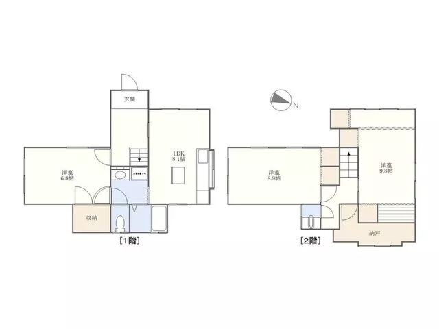 [Tateyama 1-chome] Approximately 123 tsubo of land! A two-story house with good sunlight and views due to its elevated location.