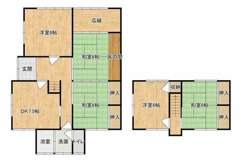 Wakamatsu, Yamano-dōchō, Kitakyushu City (Wakamatsu Station) Single-story building 5DK