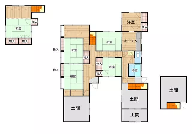 Izumi City, Sumiyoshi Town (Komenotsu Station), 2-story building, 7DK