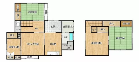Akita City, Hamada, Kanenomaru (Shin'ya Station) 2-story 6DK