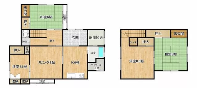 Akita City, Hamada, Kanenomaru (Shin'ya Station) 2-story 6DK
