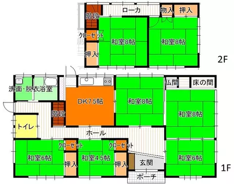 Nishimurayama District, Shirataka Town, Oaza Ayukai (Shiki no Sato Station), 2-story, 7DK - Image 2