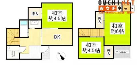 Suita City, Kishibe Minami 3-chome (Kishibe Station) 2-story building 3DK