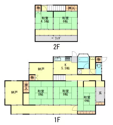 Fukushima City, Takeyama, Nakamorimachi, 2-story, 5DK