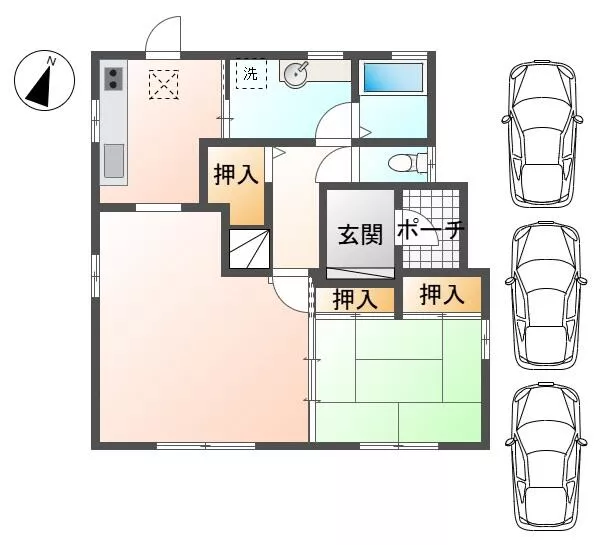 Shizuoka City, Aoi Ward, Kita 3-chome, two-story building, 4SLDK