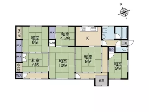 ■A 6K single-story house located in a nature-rich area