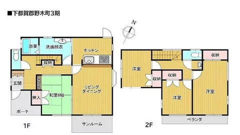 Shimotsuga District, Nogi Town, Oaza Tomonuma (Nogi Station) 2-story 4LDK