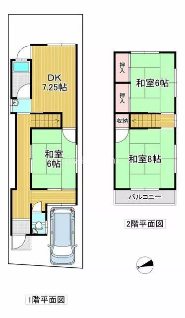 Tomitabayashi City, Wakamatsu-cho Nishi 3-chome (Tomitabayashi Station) 2-story 3DK