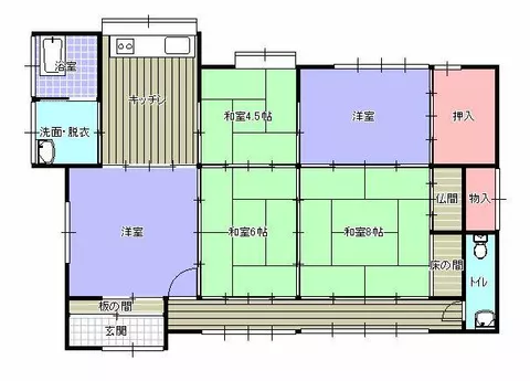 Omutta City, Shimoikemachi, single-story building, 5DK