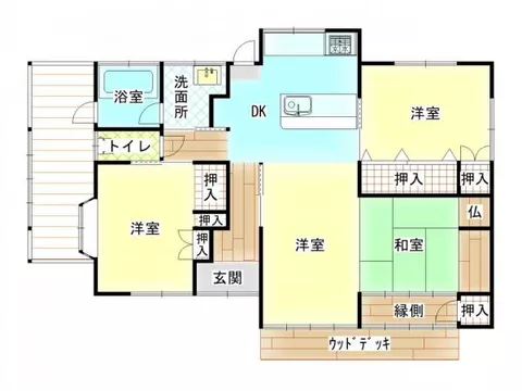 Miyakonojo City, Yamada Town, Yamada (Tanigashira Station) Single-story building 3DK