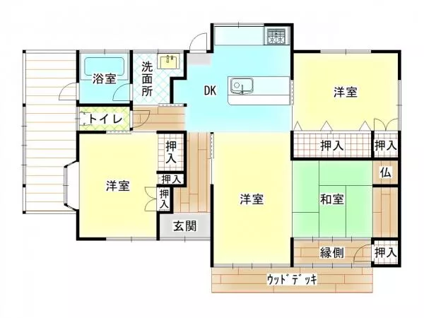 Miyakonojo City, Yamada Town, Yamada (Tanigashira Station) Single-story building 3DK