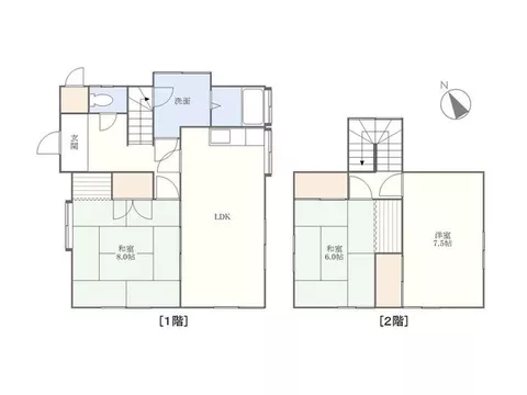 3 minutes on foot to Nishimachi Market bus stop! A detached property in Shimizucho close to supermarkets and convenience stores