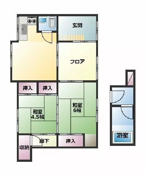 Wakayama-city, Zaigasaki (Wakayama-minato Sta.) Single story building, 3DK

980,000 yen