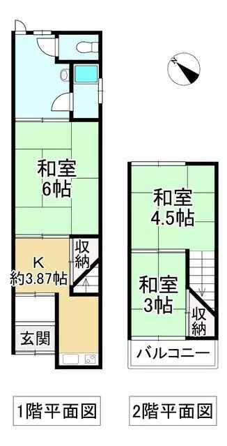 Izumi City, Tomiaki-cho 1-chome (Shindayama Station) 2-story building 3K