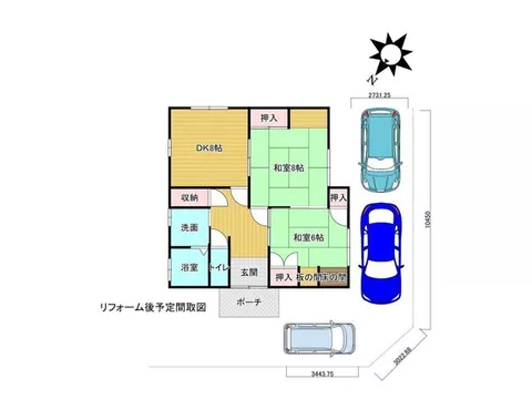 A single-story house in Kaminosui is now available. Parking lot expansion work is planned.