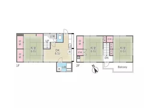 【Good sunlight!】Two train lines available. All rooms facing southwest, with excellent storage capacity in a 2-story 3DK! - Image 2