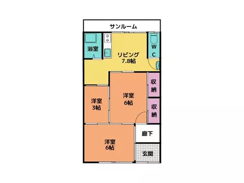 Within a 10-minute walk, there are ample convenient living facilities ♪ Spacious 3DK layout ♪