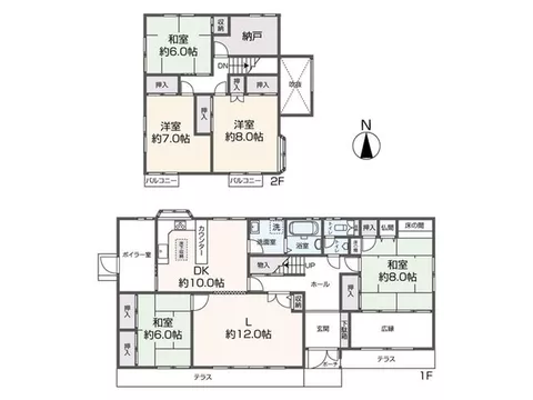 This is a spacious used house with 5LDK designed and constructed by Daiwa House Industry.