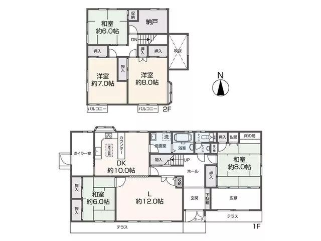 This is a spacious used house with 5LDK designed and constructed by Daiwa House Industry.