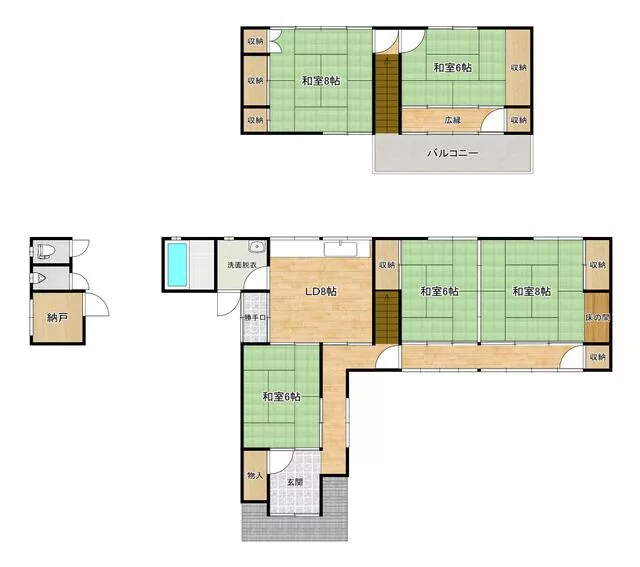 2-story, 5DK, Hisae, Nankoku City