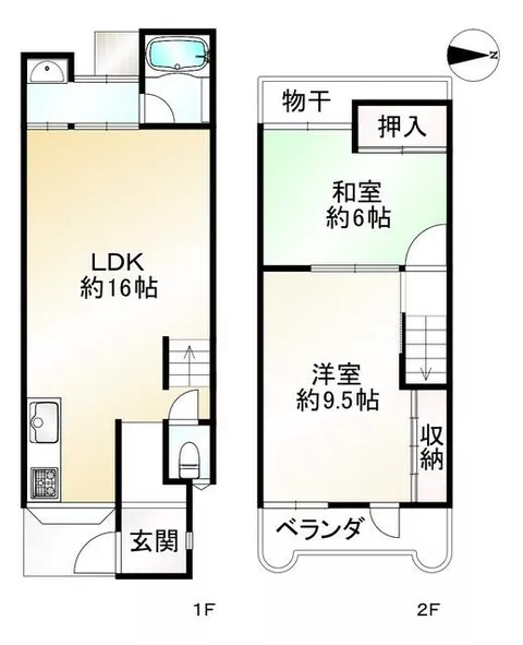 Minami-ku, Kyoto City, Karahashi Minami Biwa-cho (Nishioji Station) 2-story 2LDK
