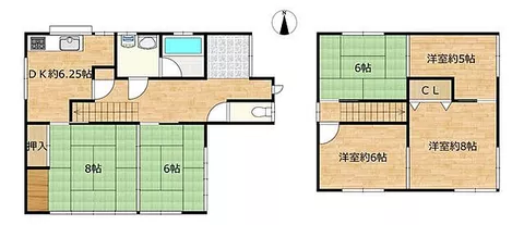 Used single-family home, Niigata Prefecture, Shibata City, Johoku Town, 2-chome, detached house