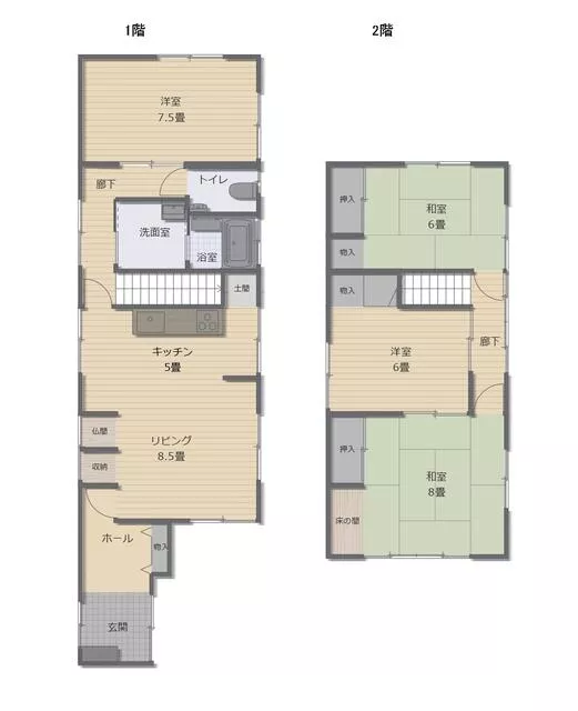Kitaakita City, Higashiyokocho (Takanosu Station) 2-story 4LK