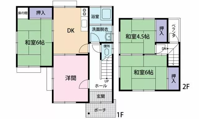 Hiroshima City, Asa Minami Ward, Yamamoto 8-chome, 2-story, 4DK