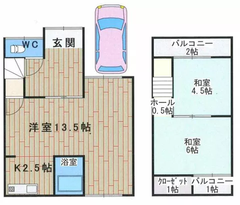 Takaishi City, Kamo 1-chome (Kyarabashi Station) 2-story 2LDK
