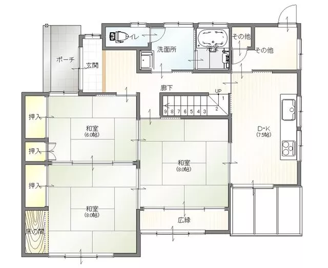 Oshu City, Mizusawa, Kamata (Mizusawa Station) 2-story building 5DK