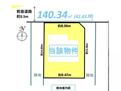 20 minutes on foot to Tobu Isesaki Line "Kazo" Station! Approximately 5.05m wide front road♪ - Image 3