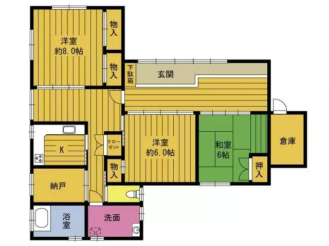 1-story building, 3DK in Hoso, Oita City