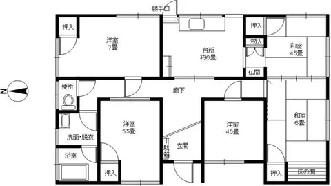 Tokushima City, Tsuda Honmachi, 5-chome 1-story 5DK