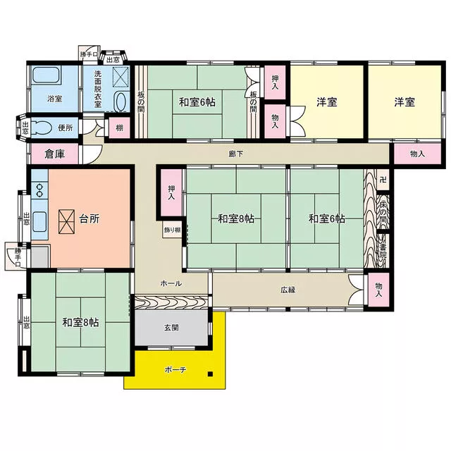 Satsumasendai City, Hiwaki Town, Ichihino, single-story, 6DK